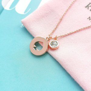 NWT Rose Gold Spot The Spade Necklace + dust bag